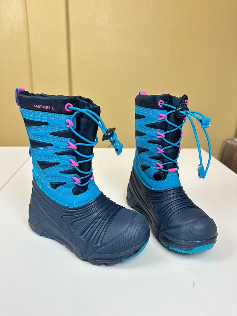 Merrell Girls Snow Boots‎ Snow Quest Lite 3.0 Jr Waterproof Blue 12 Insulated